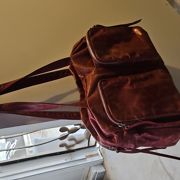 Latico Leather Raspberry Distressed Handbag Purse - Picture 11 of 11